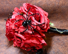 Load image into Gallery viewer, Beaded Black Widow Spider