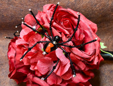 Load image into Gallery viewer, Beaded Black Widow Spider