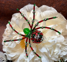Load image into Gallery viewer, Beaded Christmas Sparkle Spider