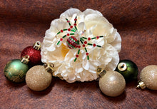 Load image into Gallery viewer, Beaded Christmas Stripe Spider