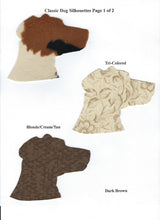 Load image into Gallery viewer, Handmade Custom Classic Dog Head Silhouette Blue Dog Blank Greeting Card