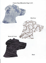 Load image into Gallery viewer, Handmade Custom Classic Dog Head Silhouette Blue Dog Blank Greeting Card