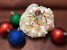 Load image into Gallery viewer, Beaded Sparkle Christmas Spider