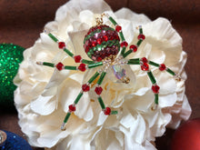 Load image into Gallery viewer, Beaded Sparkle Christmas Spider