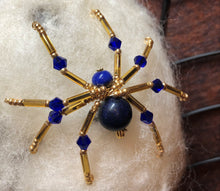 Load image into Gallery viewer, Beaded Blue Lapis Spiderling