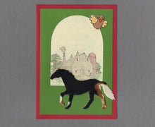 Load image into Gallery viewer, Handmade Custom Large Animal Cloud the Modern Horse Blank Greeting Card