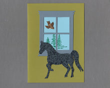 Load image into Gallery viewer, Handmade Custom Large Animal Prince the Prancing Horse Blank Greeting Card