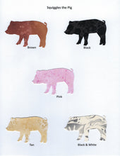 Load image into Gallery viewer, Handmade Custom Large Animal Squiggles the Pig Blank Greeting Card