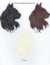 Load image into Gallery viewer, Handmade Custom Longhaired Silhouette Blue Cat Blank Greeting Card