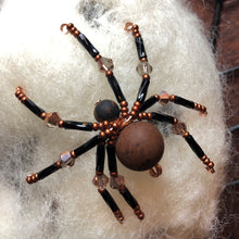 Load image into Gallery viewer, Beaded Mahogany Obsidian Spiderling