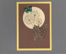 Load image into Gallery viewer, Handmade Custom Fabric Pierre the Persian Cat Blank Greeting Card