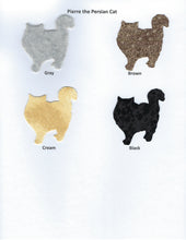 Load image into Gallery viewer, Handmade Custom Fabric Pierre the Persian Cat Blank Greeting Card