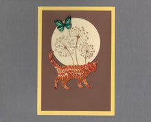 Load image into Gallery viewer, Handmade Custom Sassy Angel the Stalking Cat Blank Greeting Card