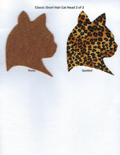 Load image into Gallery viewer, Handmade Custom Shorthaired Silhouette Blue Cat Blank Greeting Card