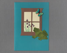 Load image into Gallery viewer, Handmade Custom Small Animal Archie the Frog or Toad Blank Greeting Card