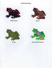 Load image into Gallery viewer, Handmade Custom Small Animal Archie the Frog or Toad Blank Greeting Card