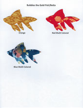 Load image into Gallery viewer, Handmade Custom Small Animal Bubbles the Gold Fish or Betta Blank Greeting Card