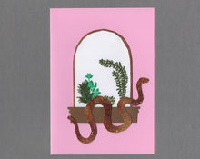 Load image into Gallery viewer, Handmade Custom Small Animal Cuddles the Snake Blank Greeting Card