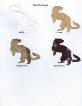 Load image into Gallery viewer, Handmade Custom Small Animal Fritz the Ferret Blank Greeting Card