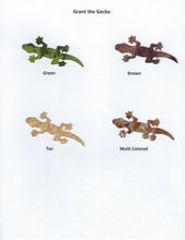 Load image into Gallery viewer, Handmade Custom Small Animal Grant the Gecko Blank Greeting Card