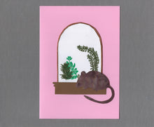 Load image into Gallery viewer, Handmade Custom Small Animal Nibble the Mouse Blank Greeting Card