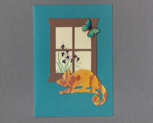 Load image into Gallery viewer, Handmade Custom Small Animal Pascal the Chameleon Blank Greeting Card