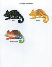 Load image into Gallery viewer, Handmade Custom Small Animal Pascal the Chameleon Blank Greeting Card