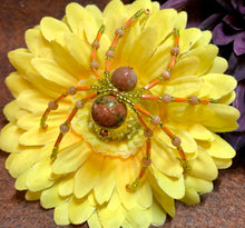 Load image into Gallery viewer, Beaded Unakite Spider