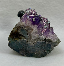 Load image into Gallery viewer, Amethyst Display with Faceted Amethyst Spiderling
