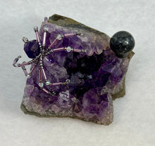 Load image into Gallery viewer, Amethyst Display with Faceted Amethyst Spiderling
