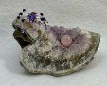 Load image into Gallery viewer, Amethyst Display with Cheveron Amethyst Spiderling
