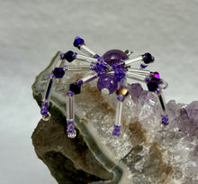 Load image into Gallery viewer, Amethyst Display with Cheveron Amethyst Spiderling
