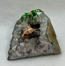 Load image into Gallery viewer, Amethyst Display with Green Jade Spiderling
