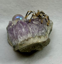 Load image into Gallery viewer, Amethyst Display with Smoky Topaz Spiderling
