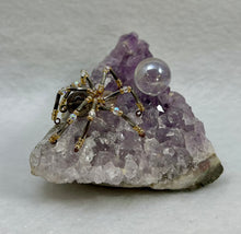 Load image into Gallery viewer, Amethyst Display with Smoky Topaz Spiderling
