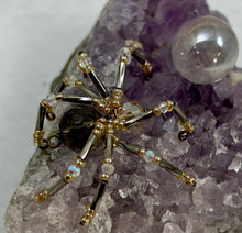 Load image into Gallery viewer, Amethyst Display with Smoky Topaz Spiderling
