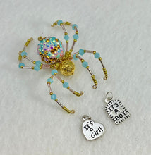 Load image into Gallery viewer, Beaded Gender Reveal or Baby Colored Spider
