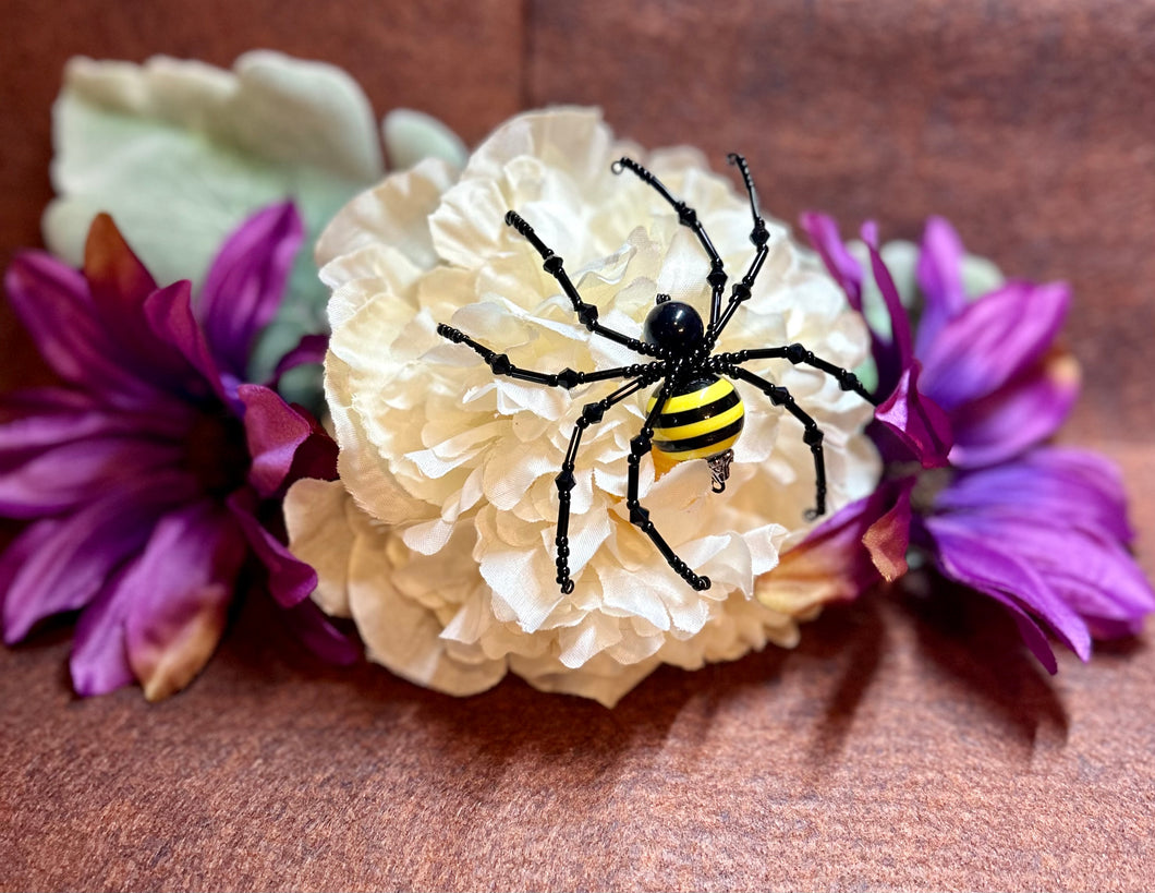 Bumble Bee Beaded Spider