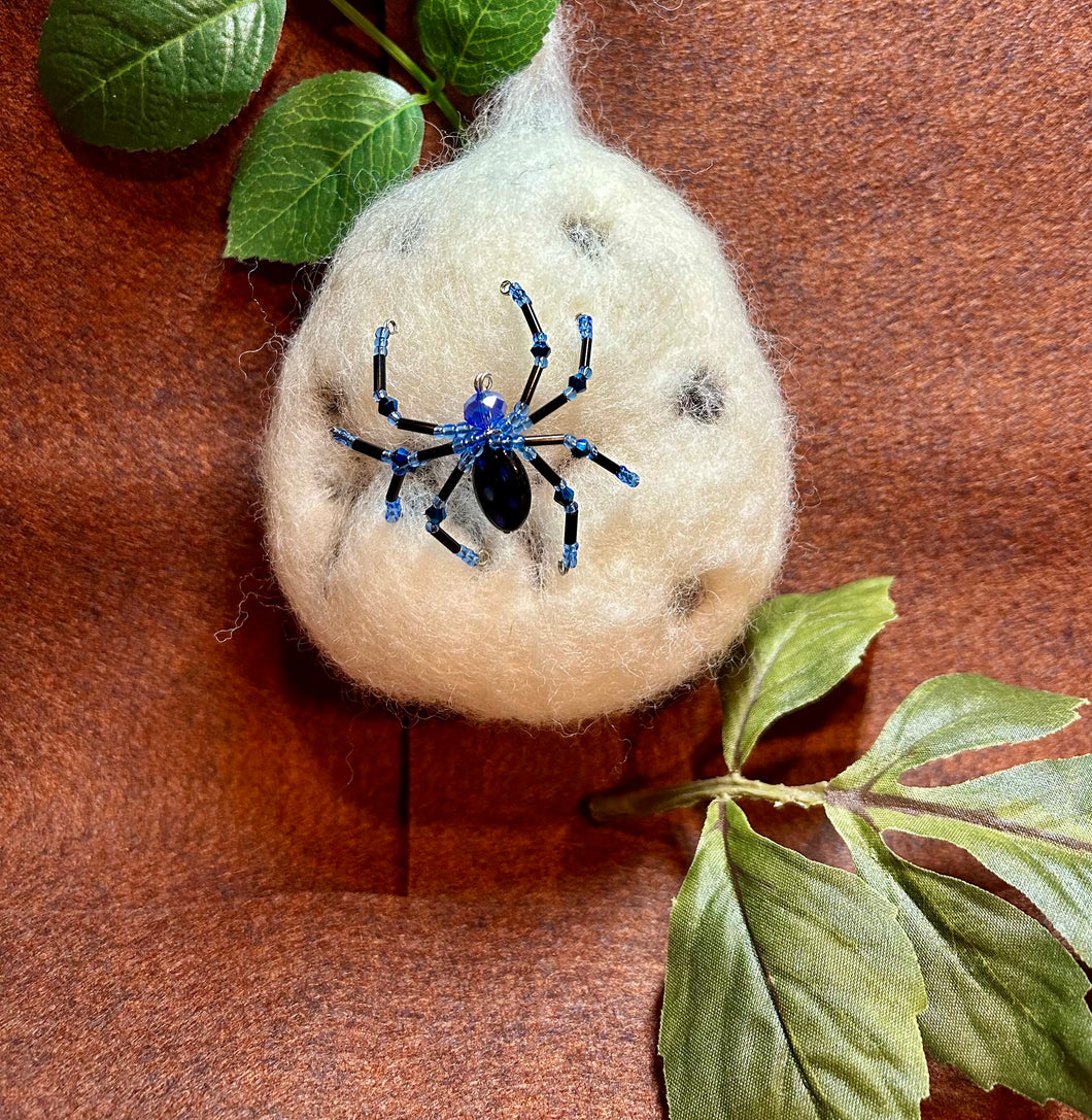 Beaded Blue Spotted Spiderling