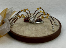 Load image into Gallery viewer, Vintage Silver and Brown on Tan 4 Inch Hoop Spider
