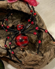 Load image into Gallery viewer, Beaded Buffalo Plaid Christmas Spider
