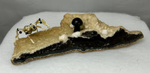 Load image into Gallery viewer, Calcite Display with Dalmatian Jasper Spiderling
