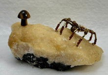 Load image into Gallery viewer, Calcite Display with Magnesite Spiderling
