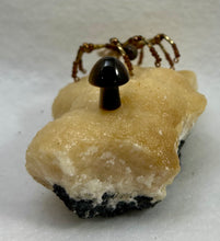 Load image into Gallery viewer, Calcite Display with Magnesite Spiderling
