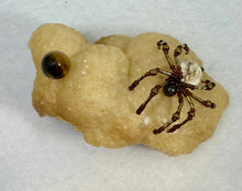 Load image into Gallery viewer, Calcite Display with Magnesite Spiderling
