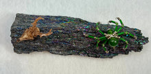 Load image into Gallery viewer, Carborundum Display with Green Jade Spiderling
