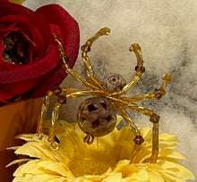 Load image into Gallery viewer, Beaded Carved Soapstone Spiderling
