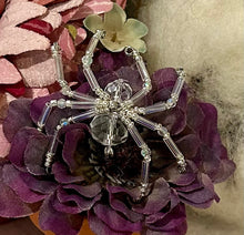 Load image into Gallery viewer, Beaded Faceted Clear Quartz Spiderling
