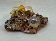 Load image into Gallery viewer, Epidote Display with Yellow Citrine Spiderling
