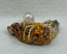 Load image into Gallery viewer, Epidote Display with Yellow Citrine Spiderling
